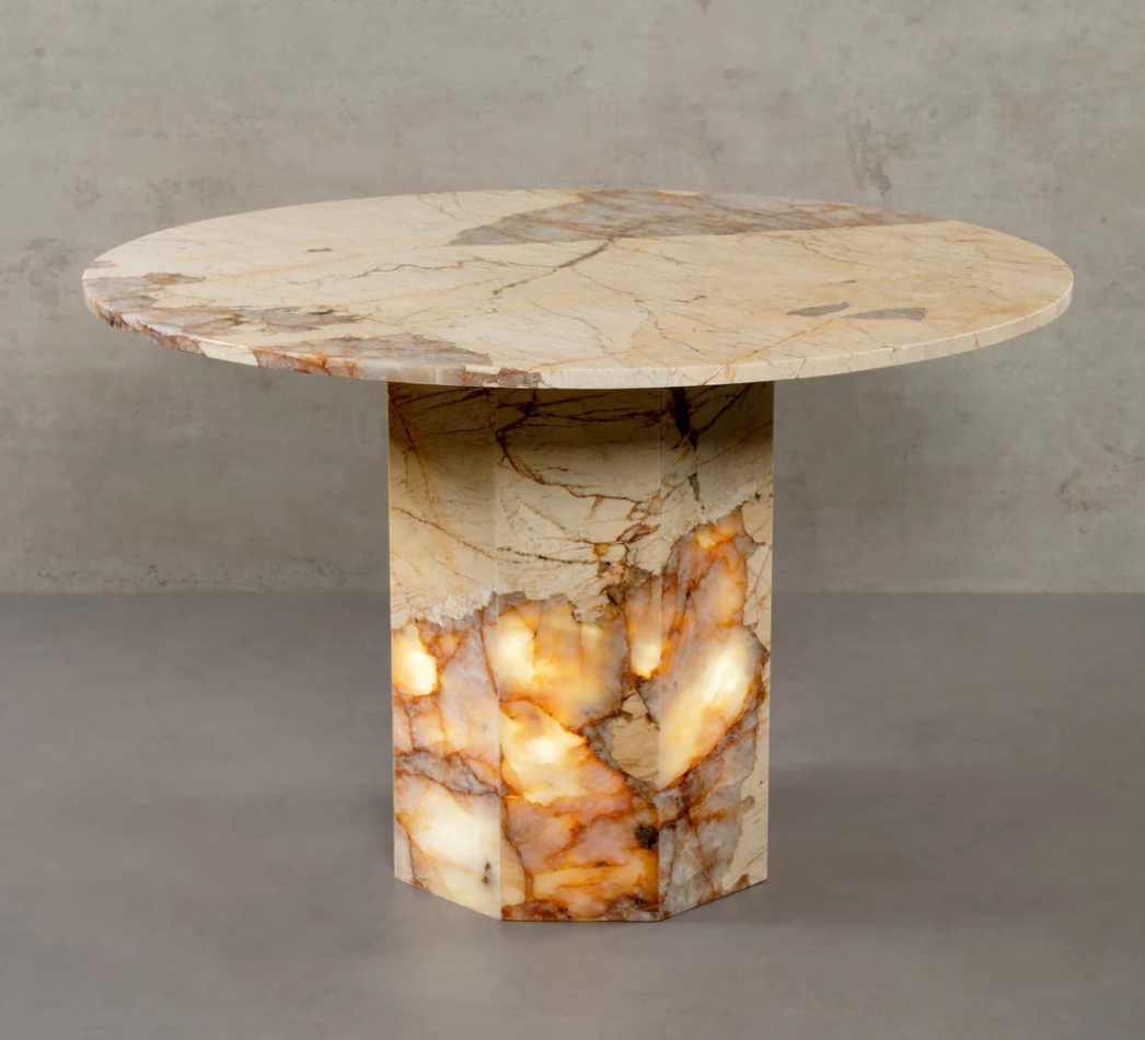 Illuminated natural stone tables - This Little Light of Mine