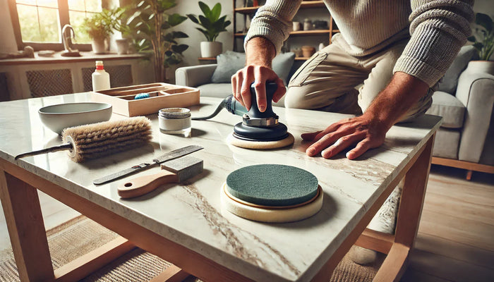 Kratzer aus Naturstein entfernen