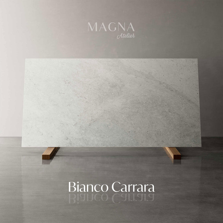 Lade das Bild in den Galerie-Viewer, MAGNA Atelier Bianco Carrara marble slab on wooden supports for designer furniture #49168128573708 #44491963990284
