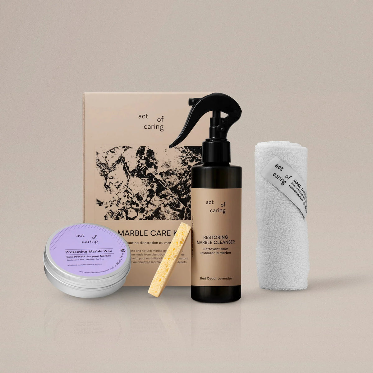 Marble cleaning set