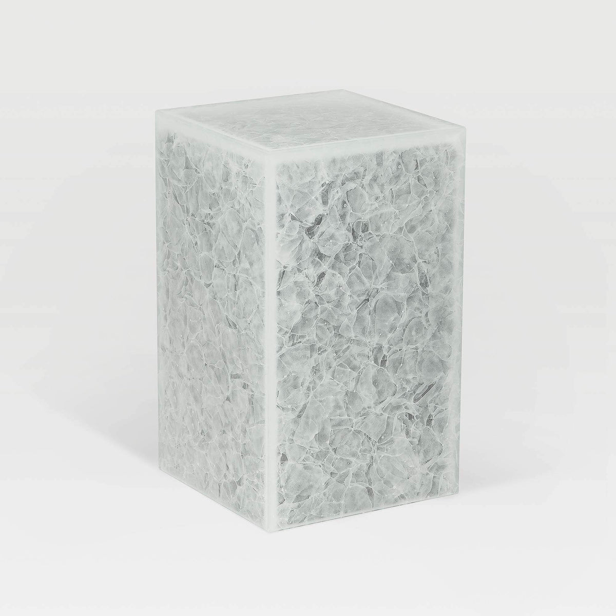 New York glass ceramic side table