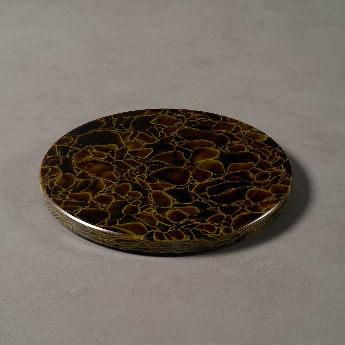 Chefchaouen glass ceramic cheese plate