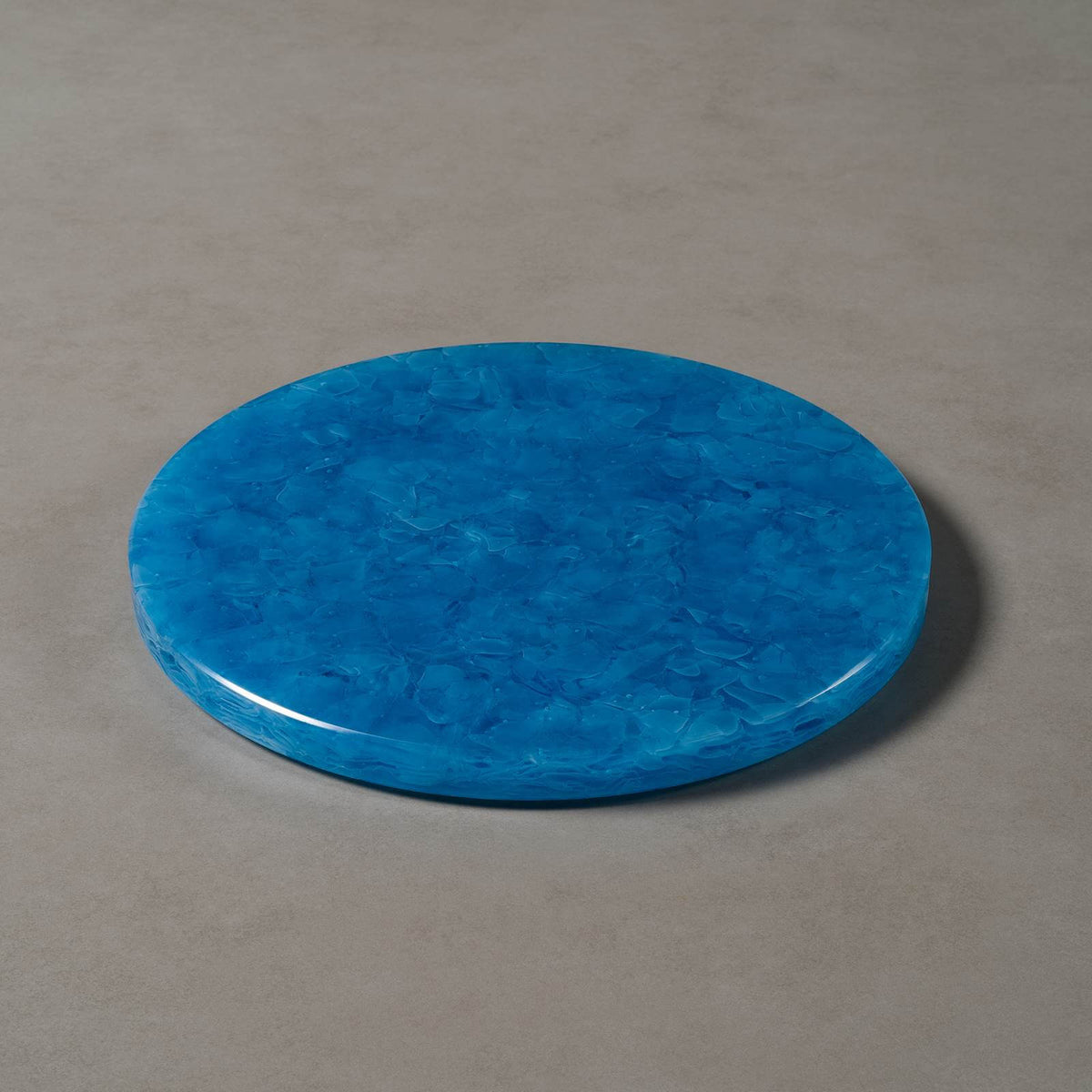 Chefchaouen glass ceramic cheese plate