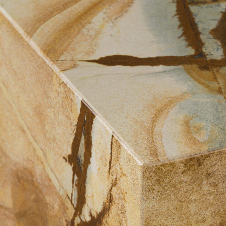 Lade das Bild in den Galerie-Viewer, Cube Palomino Marmor Beistelltisch
