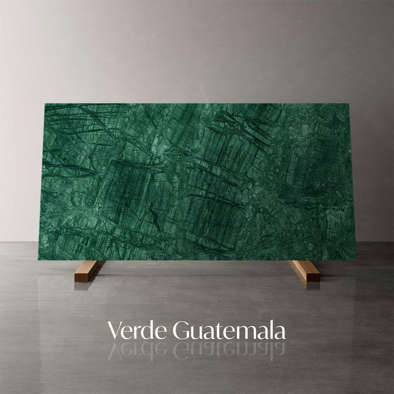Lade das Bild in den Galerie-Viewer, Verde Guatemala Marmor Tischplatte eckig
